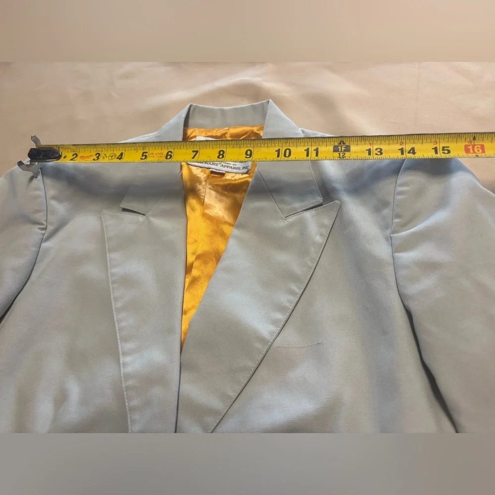 Vintage Northwest Airlines Stewardess Jacket‎ Sz 6R Disney Gray Gold
